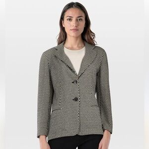 Giorgio Armani Collezioni Gray w Circles Blazer Jacket Ladies Size 6